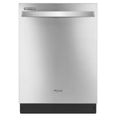 Whirlpool  Top Control 24-in Built-In Dishwasher (Fingerprint Resistant Metallic Steel) ENERGY S... | Lowe's