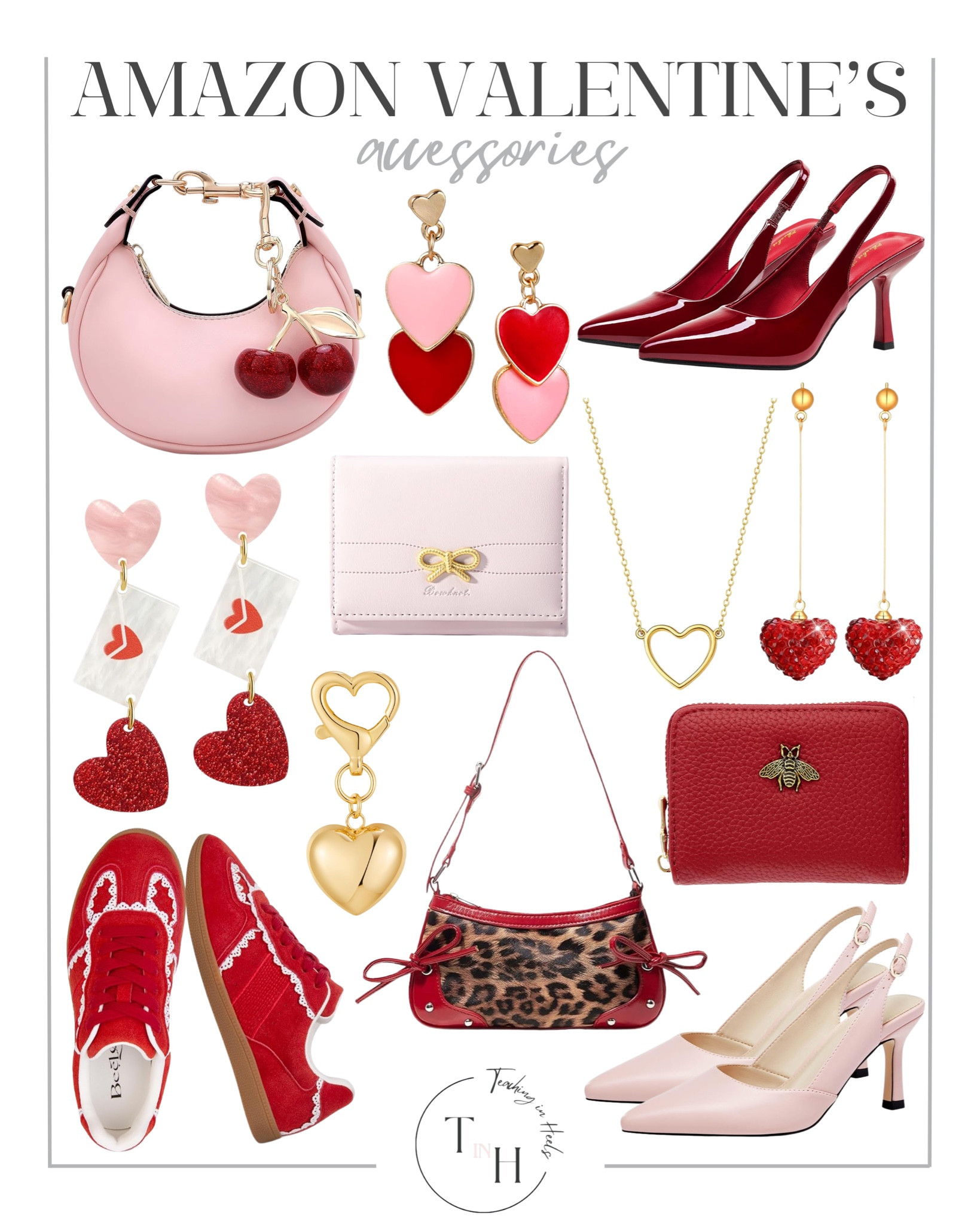 Amazon Valentine’s accessories

Valentine’s heels and sandals
Romantic flats and ballet shoes
Chic handbags and clutches
Heart-detail purses
Statement earrings and studs
Delicate gold jewelry
Love-inspired hair accessories
Dressy date-night accessories

#LTKootd #LTKValentine #LTKSaleAlert