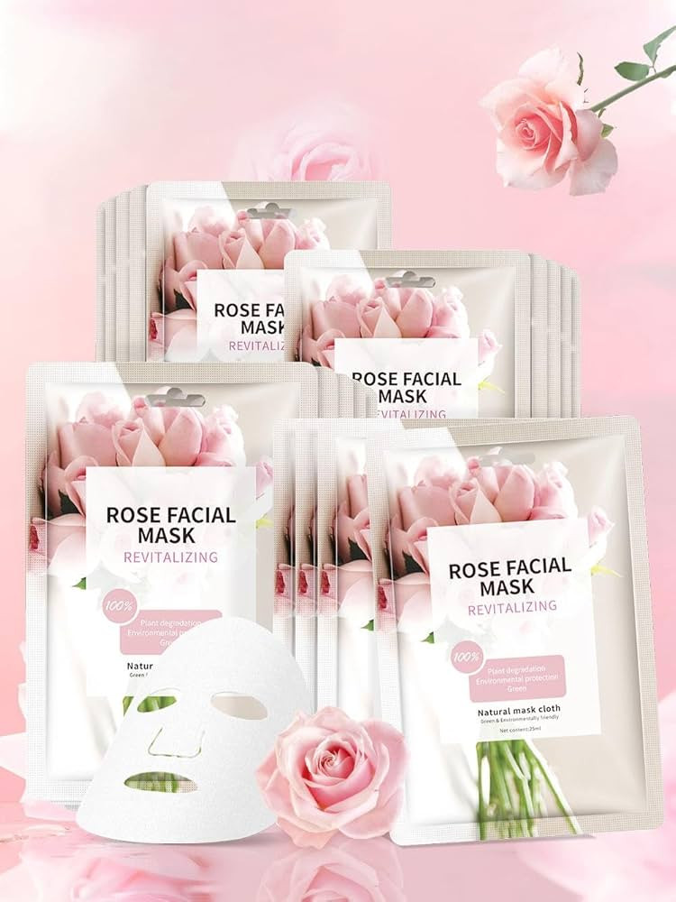 IREV Face Masks Skincare, Spa Sheet Mask, Facial Masks for Women Skin Care, Beauty Rose Sheet Mas... | Amazon (US)