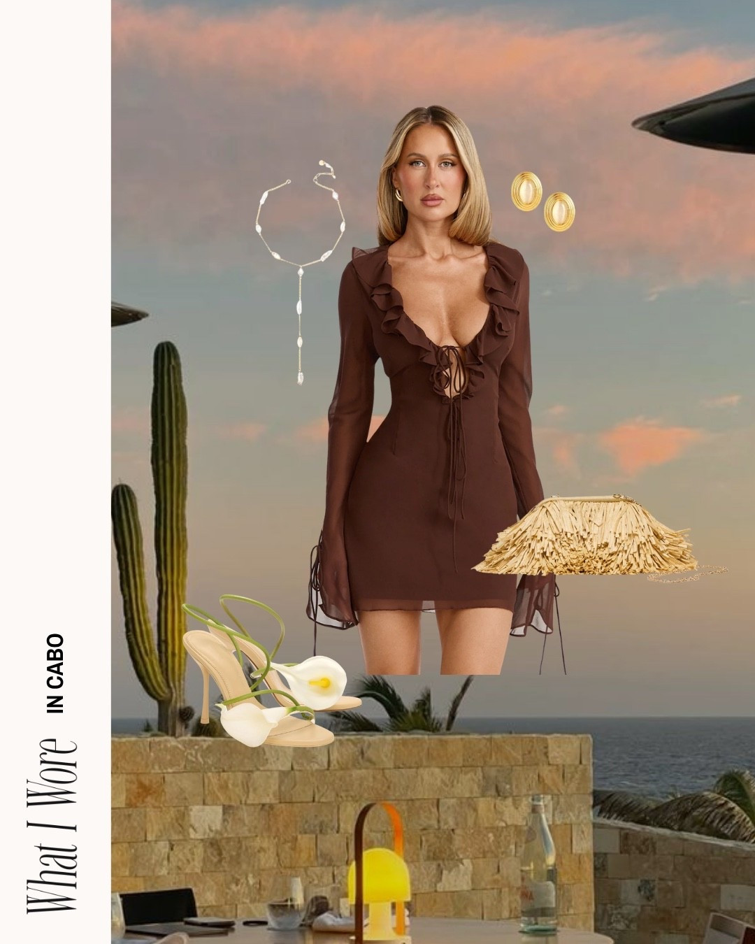 Dinner night in Cabo!! 🤎

Date night outfit inspo, beach fit, dinner date night, Hawaii, Mexico, summer dress, mini brown dress, beach clutch, Amazon findss