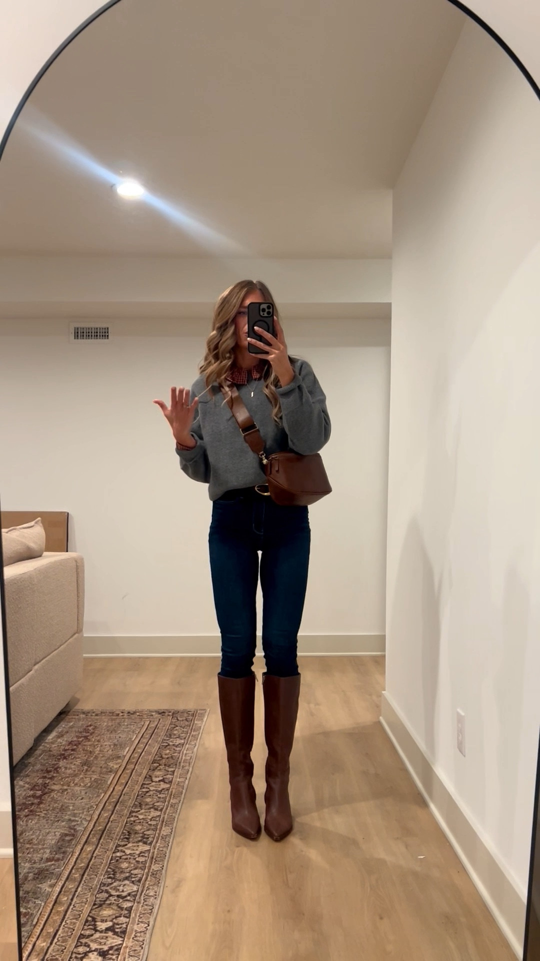 Ways to wear a grey cashmere sweater:
Sizing: 
Sweater: Runs TTS but I sized up to a medium for an oversized fit + I am taller so wanted the extra length.  This is an investment but it is incredibly comfortable and soft and will last.  However I did link some other similar sweaters at lower price points as well! They are under “similar”

Blouse and turtleneck: Wearing small tall

Skinny jeans: These have been my favorite stretchy skinny jeans for years! Run tts 4 extra long. 

Sweat set: sized up to large in sweatshirt for oversized fit and my true size in lounge pants (medium long)

Coat: size small tall

Boot cut jeans: These fit incredible.  They are stretchy and zero cons.  Wearing my true size 4 long. 

Satin pants: wearing my usual medium. 

Sized down in checkered jacket. 


Fall outfits, tall girl friendly, aritzia, j crew, gap, fall outfit ideas, ways to wear, tall sizes, long inseam, Ashley Bell, Tallblondebell


#LTKSeasonal #LTKTall #LTKStyleTip