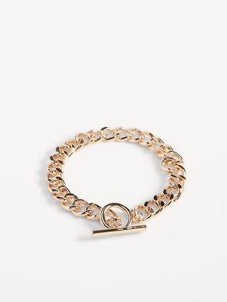Gold-Tone Chain-Link Toggle Bracelet for Women | Old Navy (US)