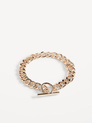 Gold-Tone Chain-Link Toggle Bracelet for Women | Old Navy (US)