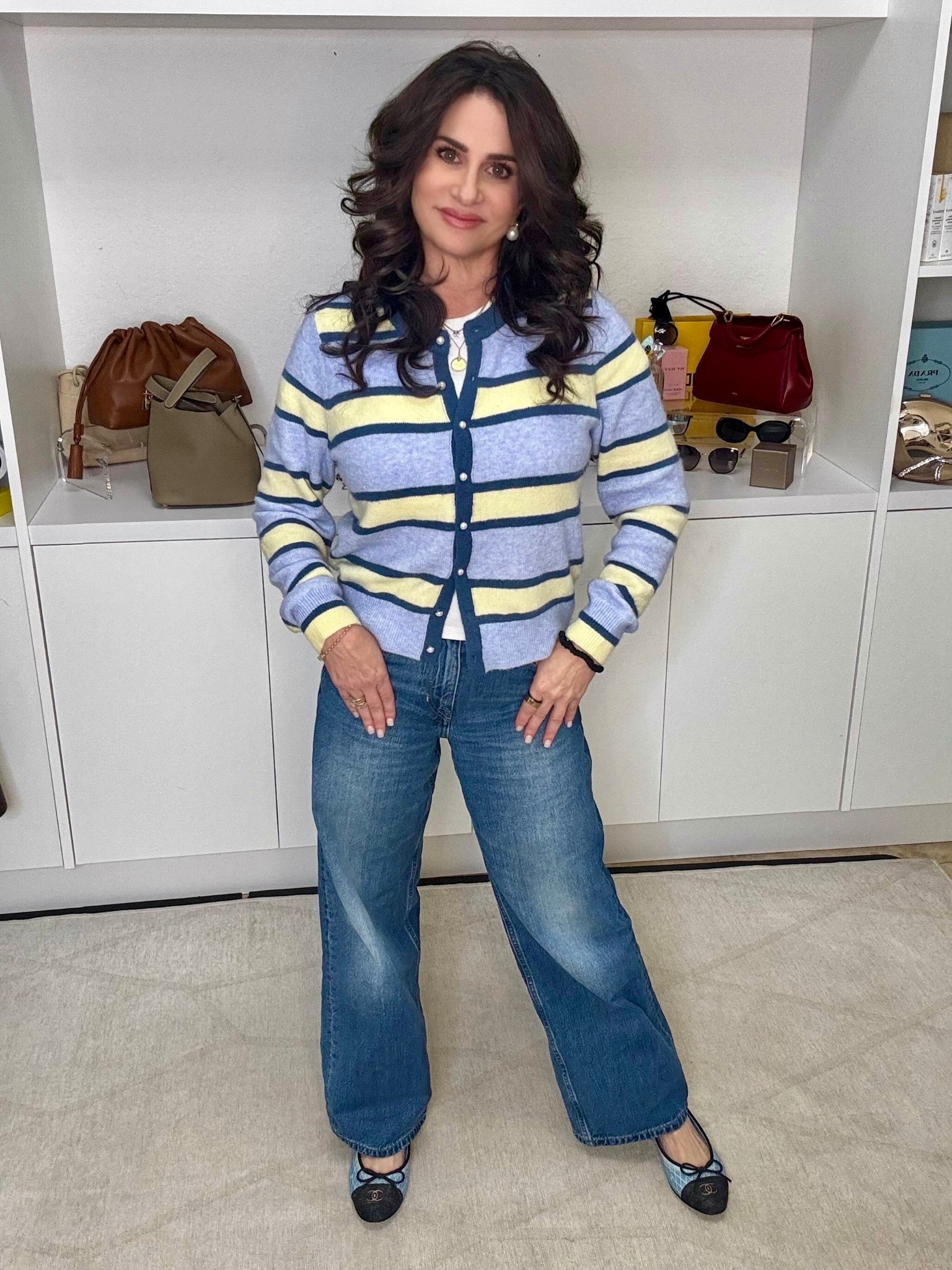 This is a great spring cardi. So soft and comfy . Great pearl detailing. Wearing a sm. Tee sm , jeans 25 #ootd #springfashion #springcardigan 

 #LTKdayinmylife

#LTKOver40 #LTKSaleAlert #LTKootd

#LTKPetite #LTKOver40 #LTKmomlife