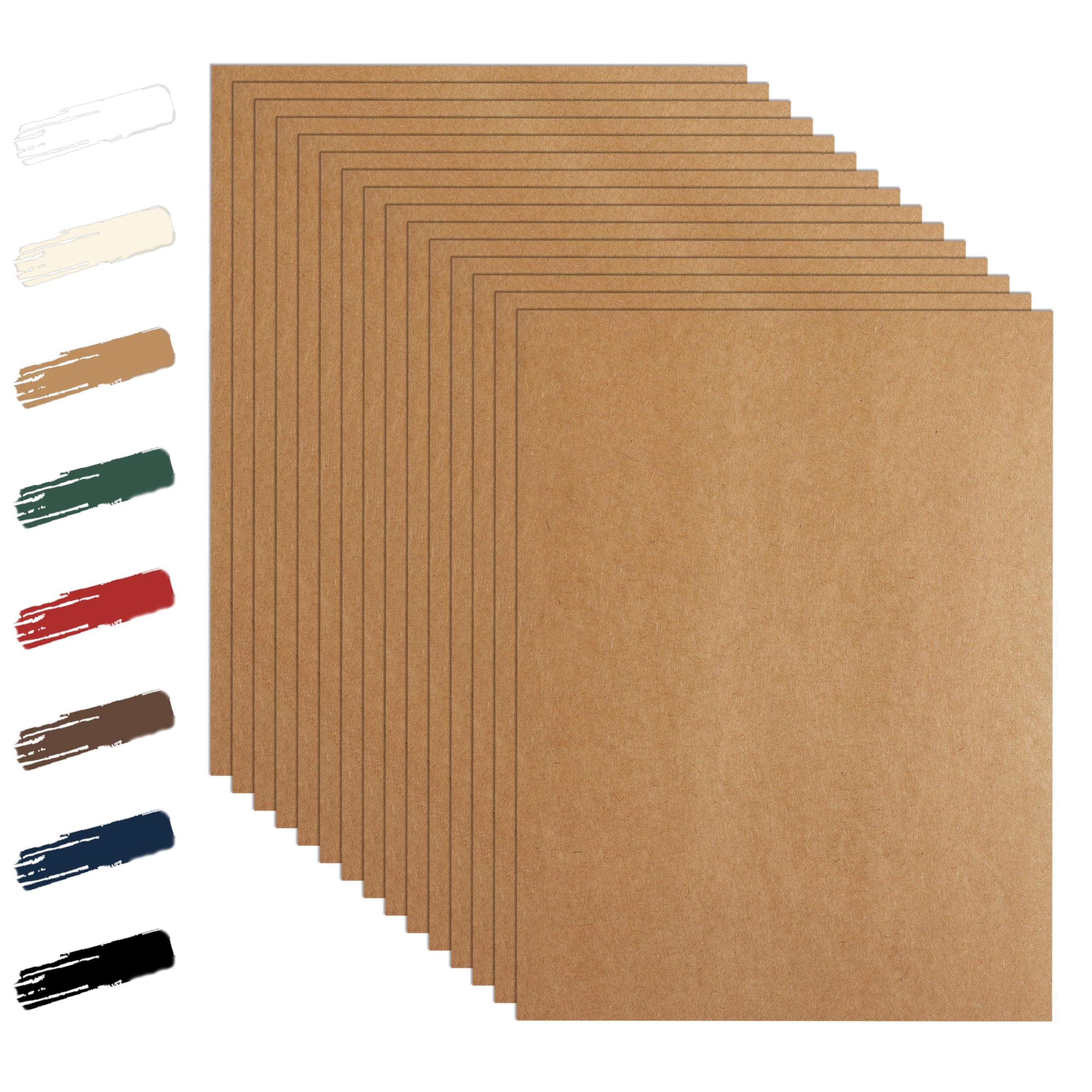 28 Sheets Brown Cardstock 8.5 x 11 Printer Paper, 92lb Heavyweight Thank You Card Stock for Greet... | Amazon (US)