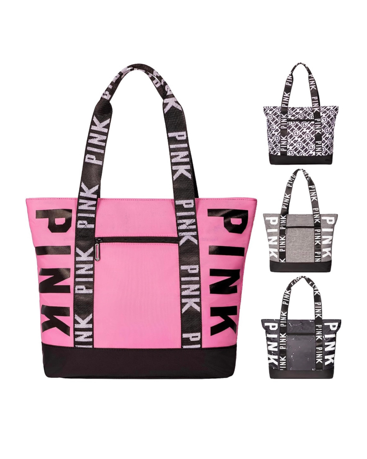 NEW Victoria Secret PINK Fuzzy Cozy Brown Plush Sherpa Tote Bag