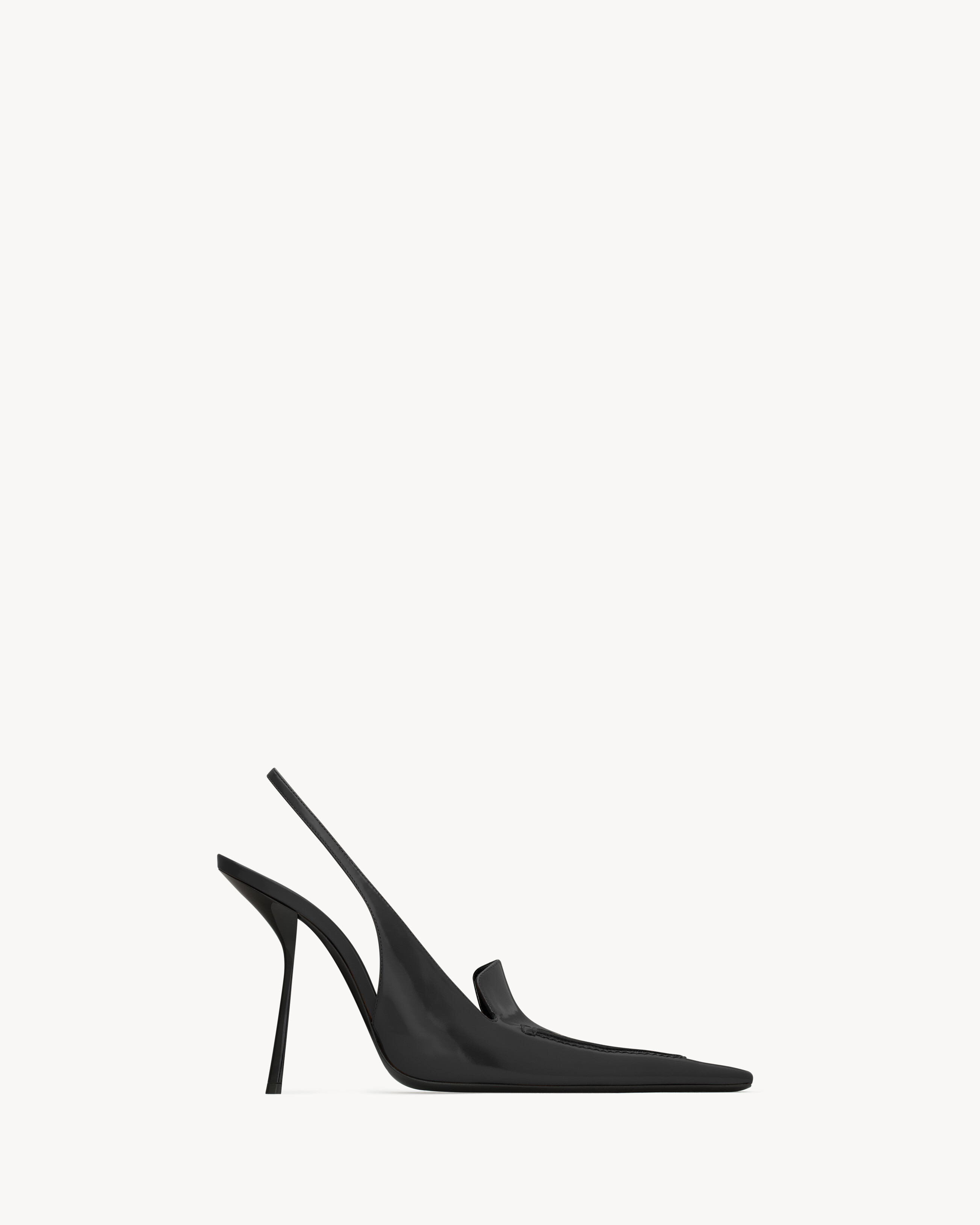 VOLTAIRE slingback pumps in glazed leather | Saint Laurent Inc. (Global)