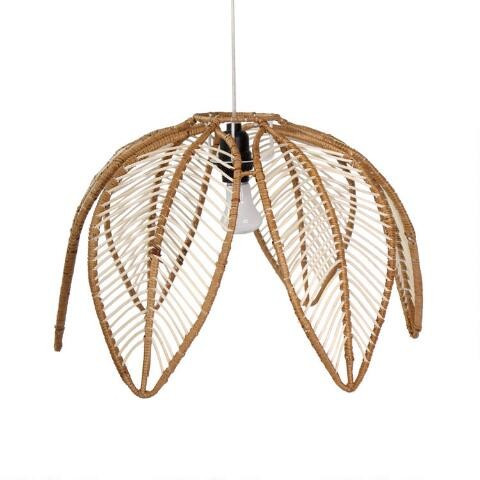 Natural Rattan Flower Avery Pendant Shade | World Market