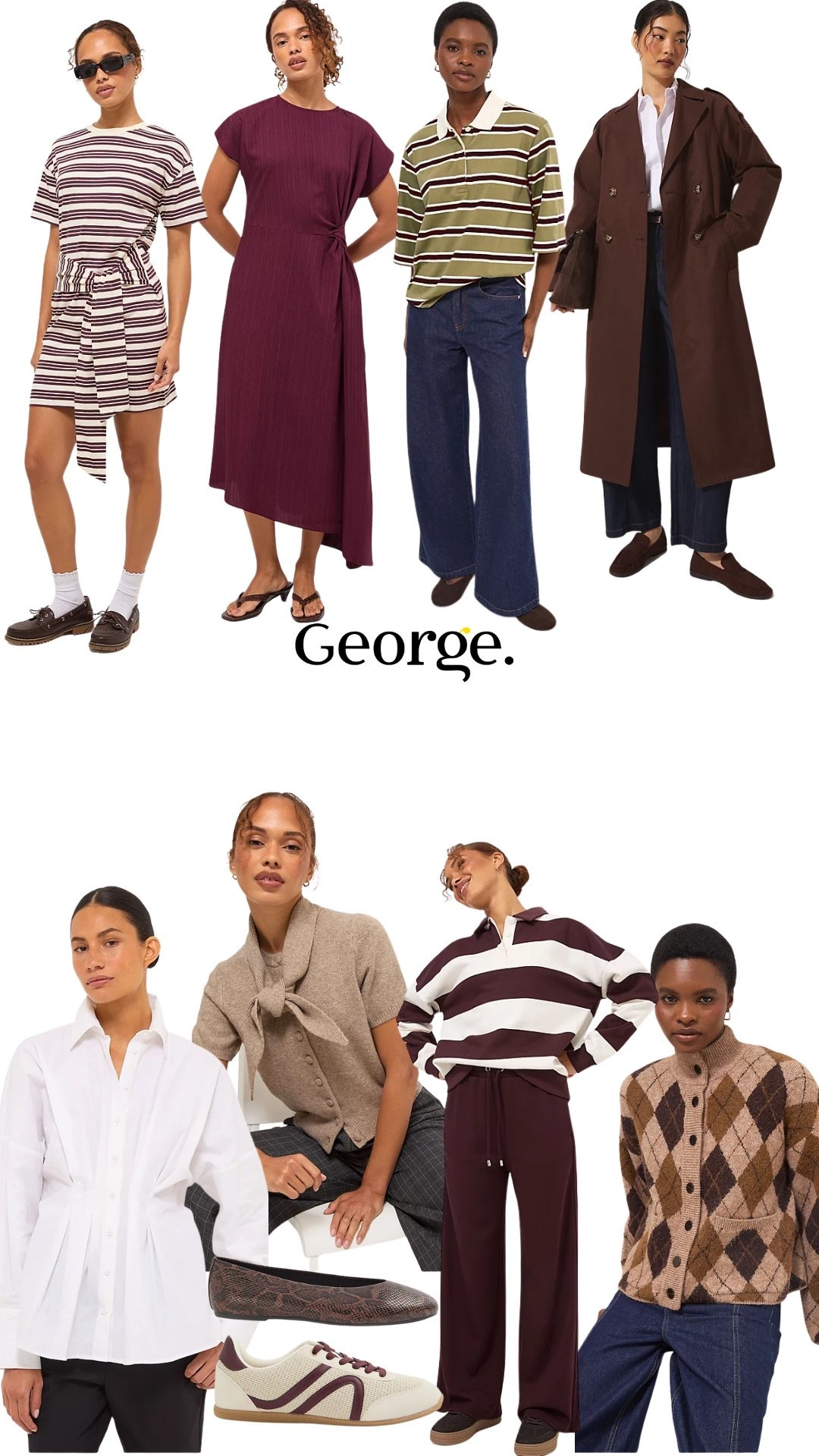 New in @George hello autumnal vibesssssss!!! 

Stripes, rugby tops, workwear, wide leg trousers

#LTKuk #LTKautumn #LTKsale