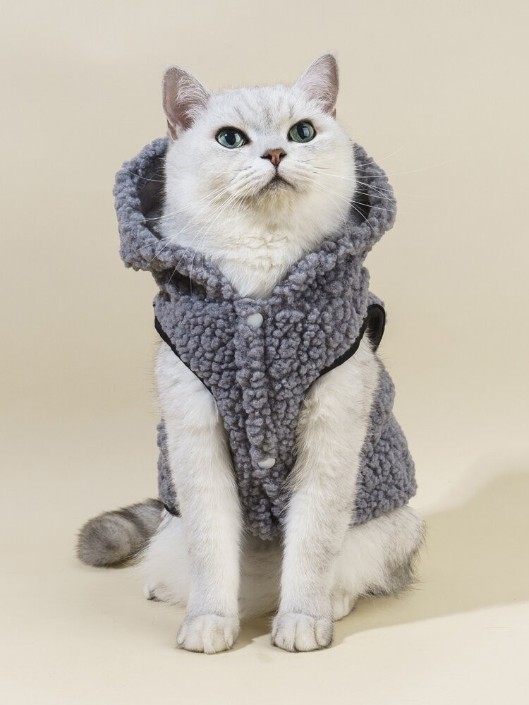 1pc Pet Plush Coat | SHEIN