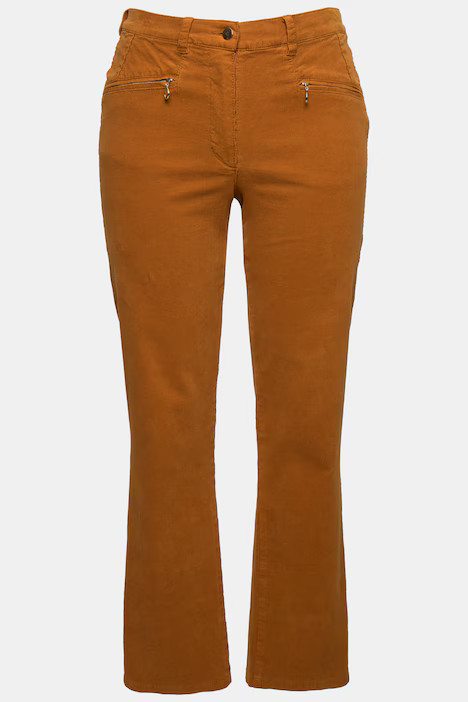 Mony Stretch Corduroy Zip Pocket Pants | Ulla Popken - US & CA