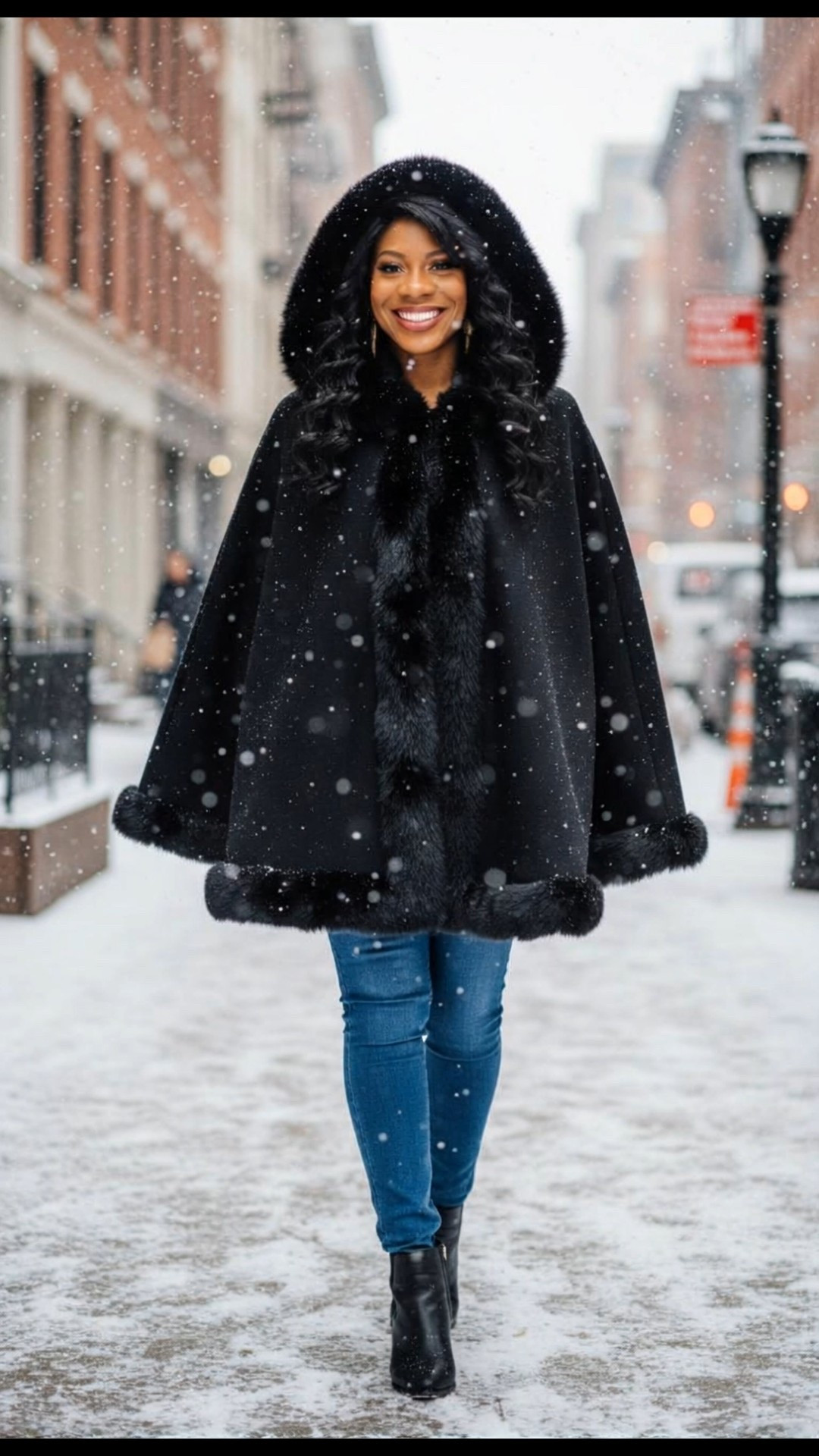 Sleigh the holiday with this cape with faux fur trim.  It has a hood for the coldest days and nights.



#LTKootd #LTKOver40 #LTKgrwm