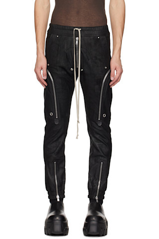 Black Porterville Bauhaus Leather Cargo Pants | SSENSE