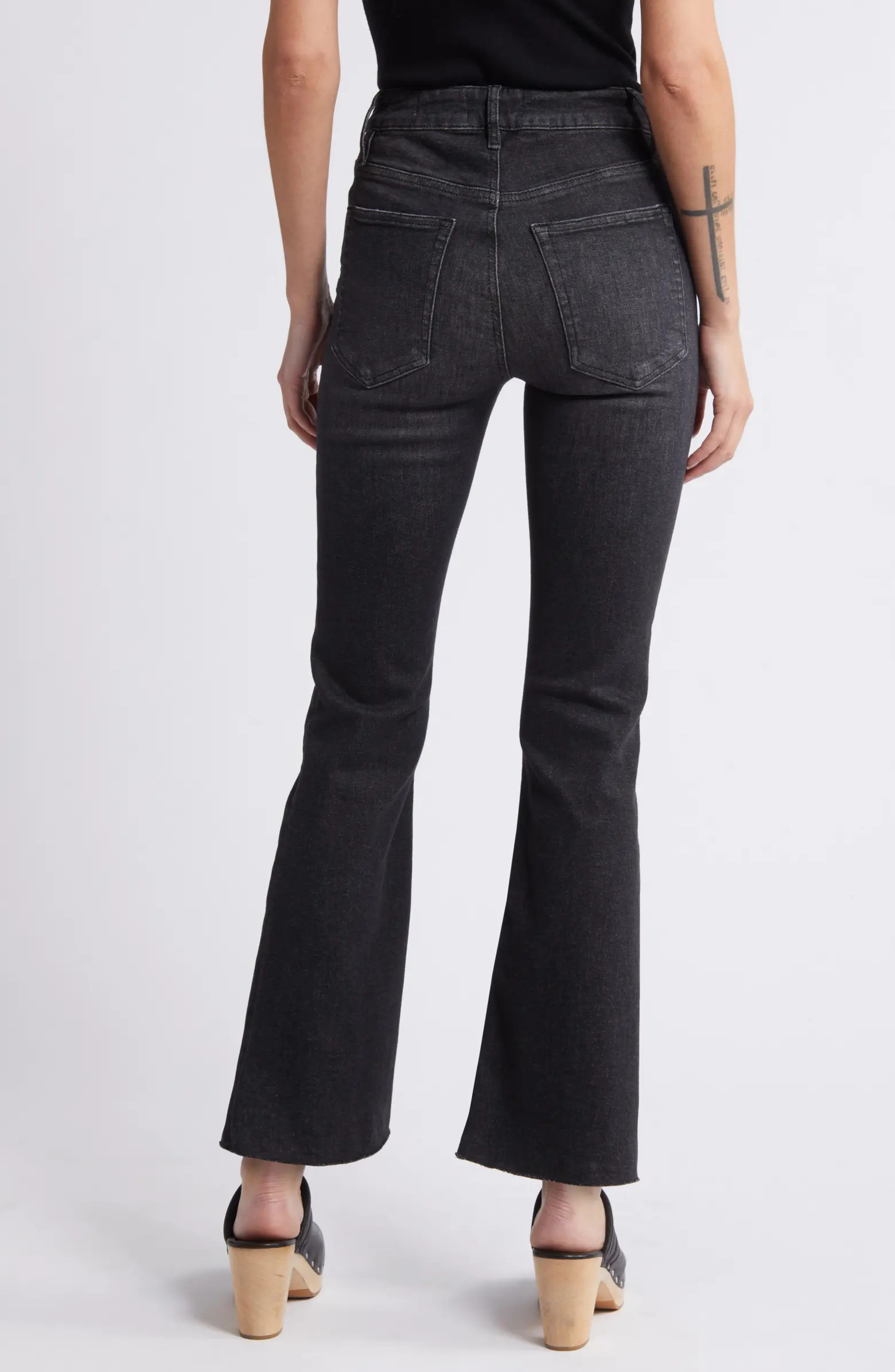 FRAME Le Crop Mini Boot Raw Hem Jeans | Nordstrom | Nordstrom