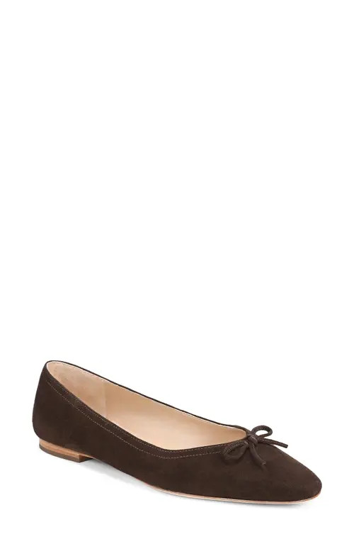 Veronica Beard Cailey Ballet Flat in Espresso at Nordstrom, Size 9 | Nordstrom