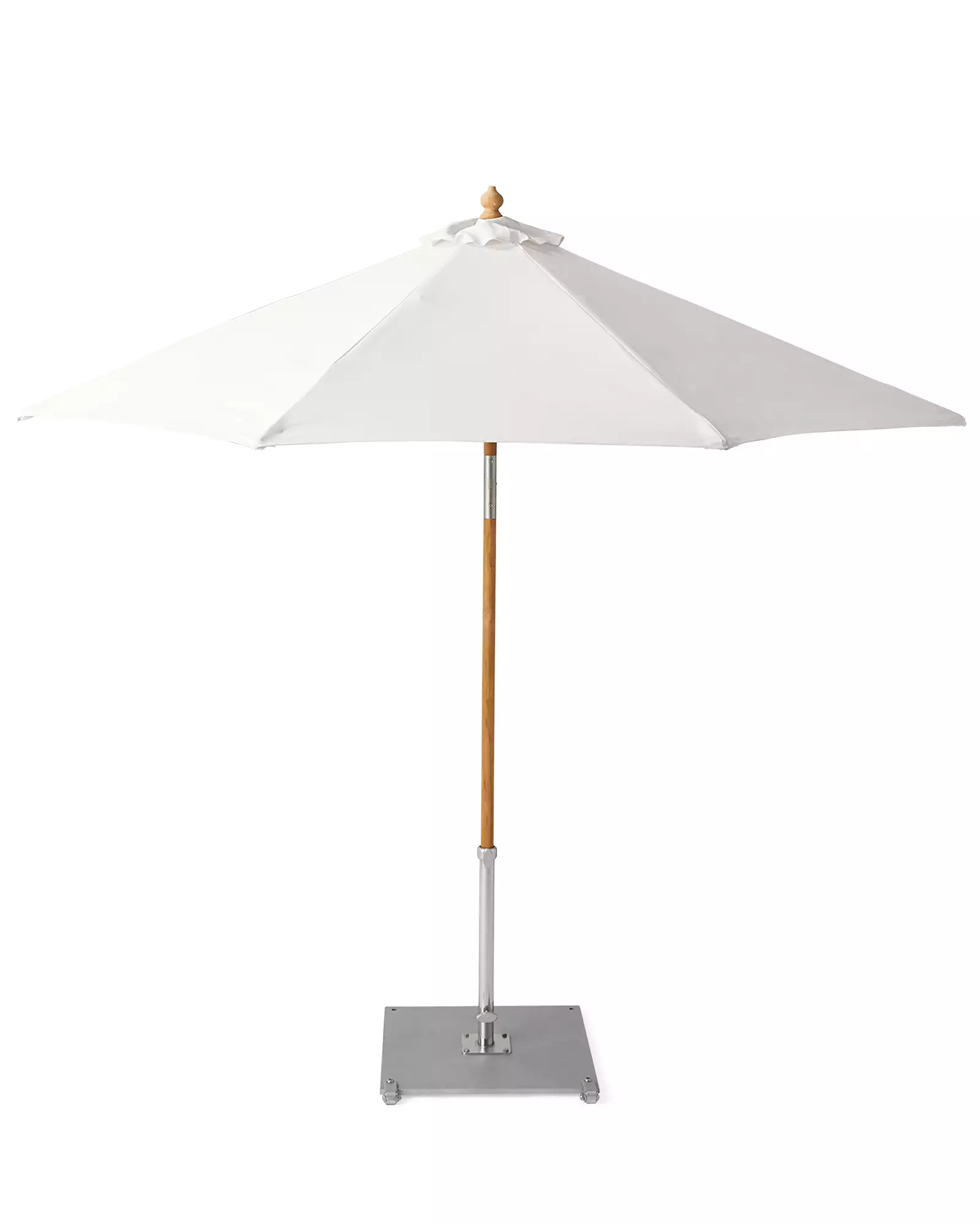 Teak Market Umbrella – Round - White | Serena & Lily | Serena and Lily