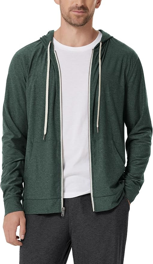 ODODOS Men's Full-Zip Hoodie - odSTRATUM Tech Ultra Soft Outfit UPF 50+ Performance Hooded Jacket... | Amazon (US)
