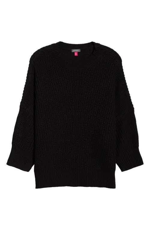 Vince Camuto Crewneck Sweater in Rich Black at Nordstrom, Size Small | Nordstrom