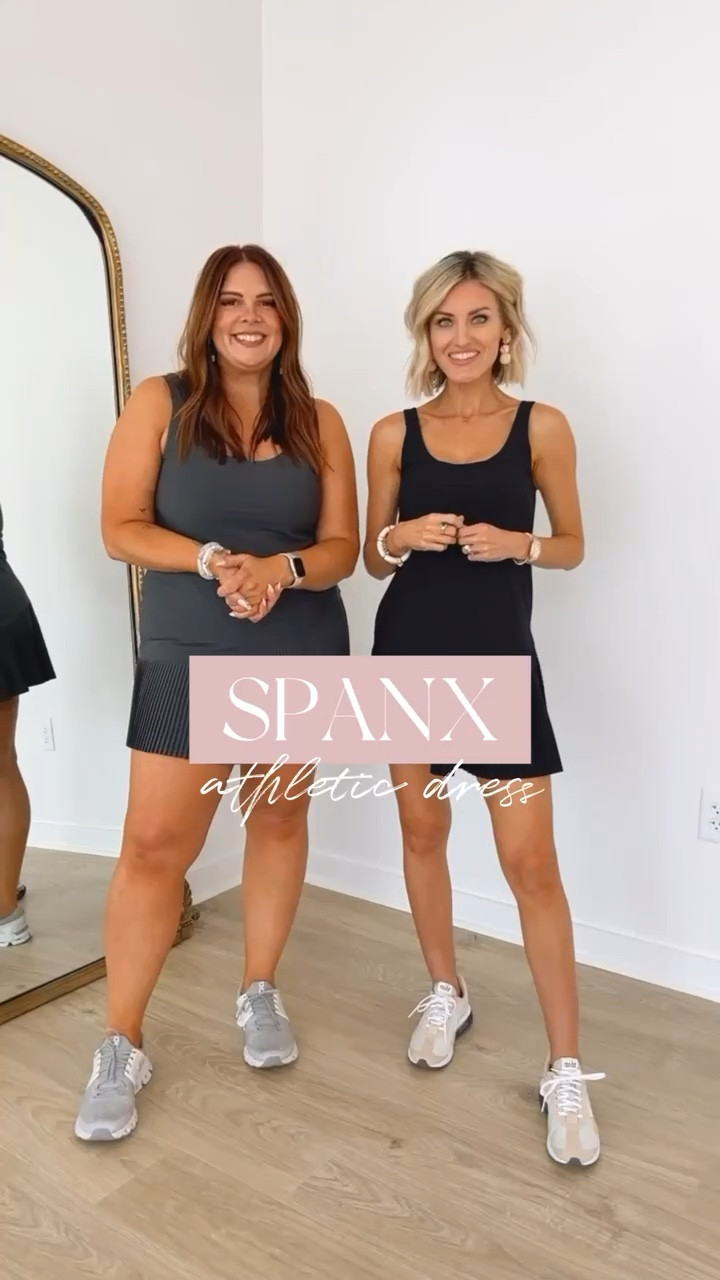 Spanx athletic dress styled on two different body types! I am wearing an XS and Nichelle is wearing an XL! The fit is true size 👏 use code: BRITTANYXSPANX for 10% off 

Loverly Grey, athletic dress, style tip 

#LTKfit #LTKsalealert #LTKFind