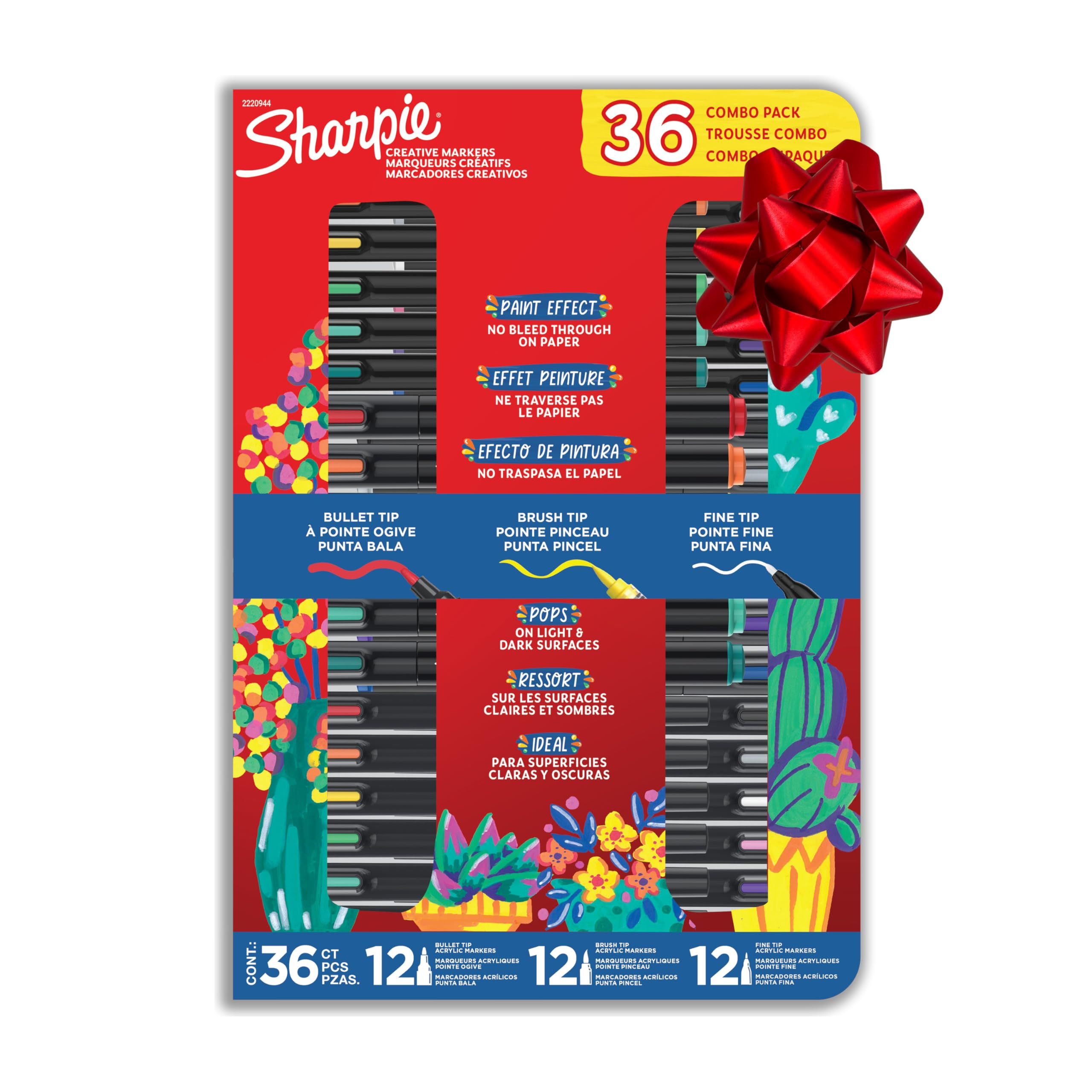 Sharpie Creative Markers Variety Pack, Water-Based Acrylic Paint Markers, Assorted Tips and Color... | Amazon (US)