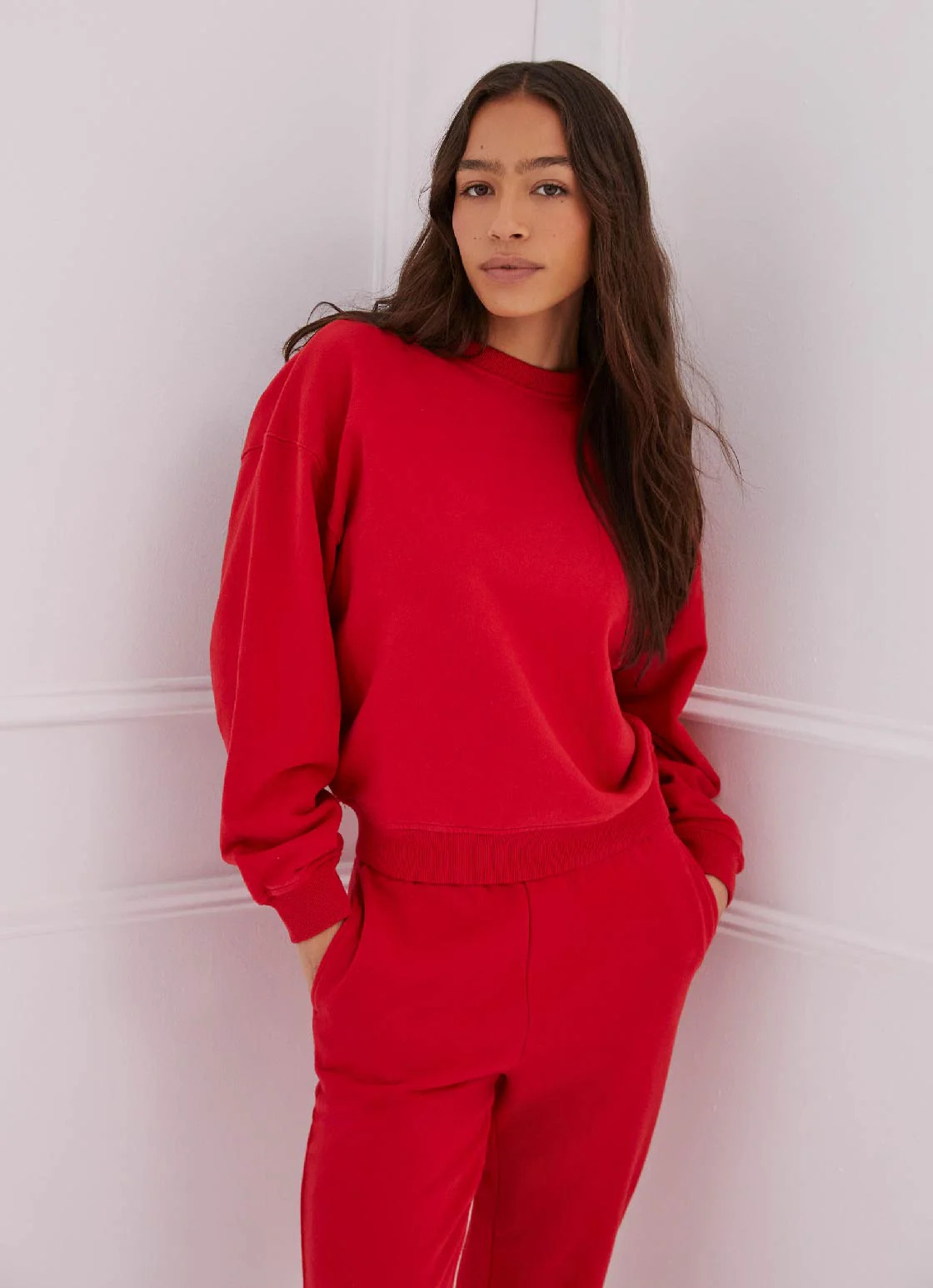 Classic Crew Neck Sweatshirt Red | Something Navy | Something Navy