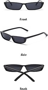 Rectangle Small Frame Sunglasses Fashion Designer Square Shades for women | Amazon (US)