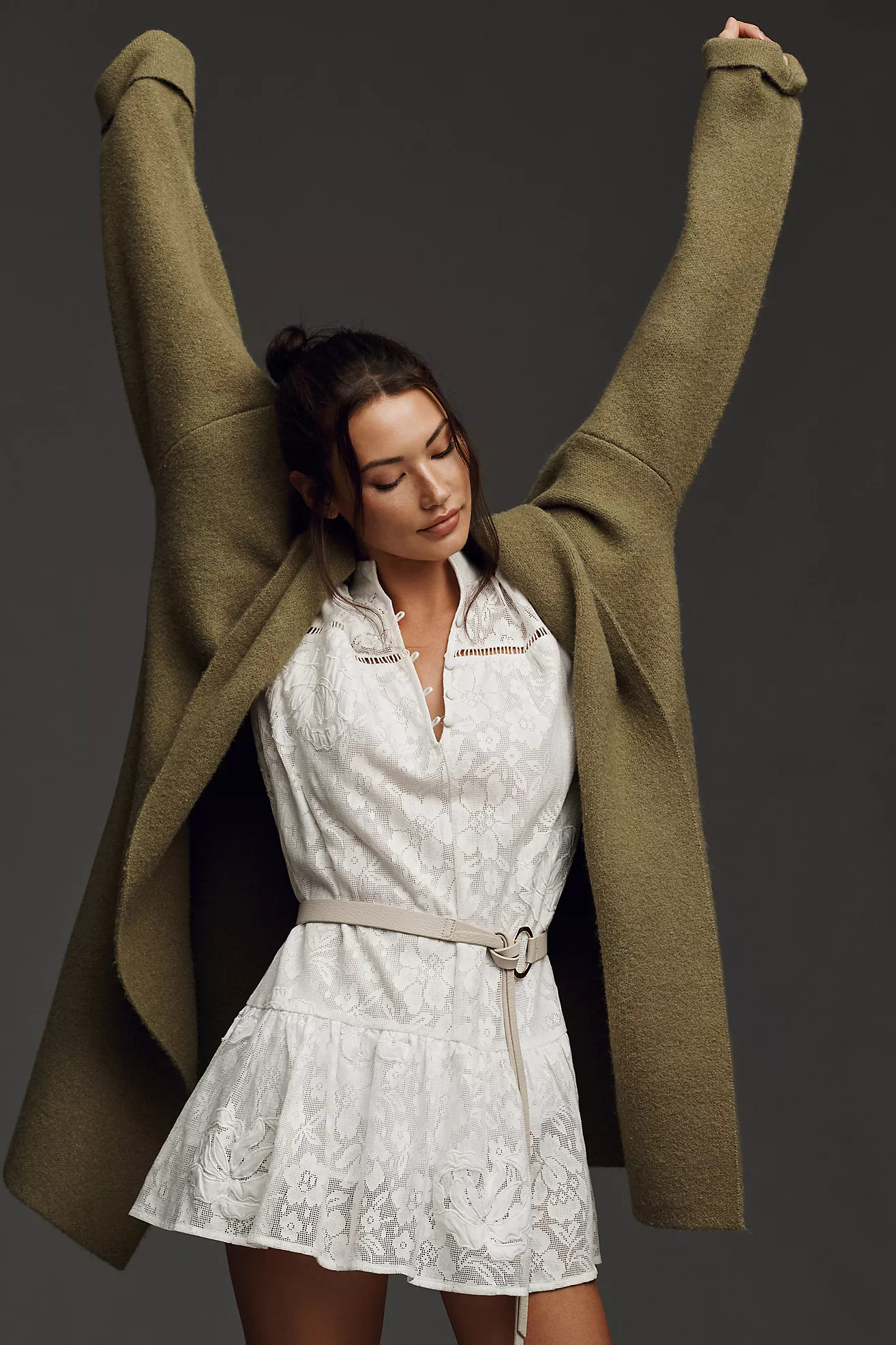 Porridge Tiered Lace Tunic Dress | Anthropologie (US)