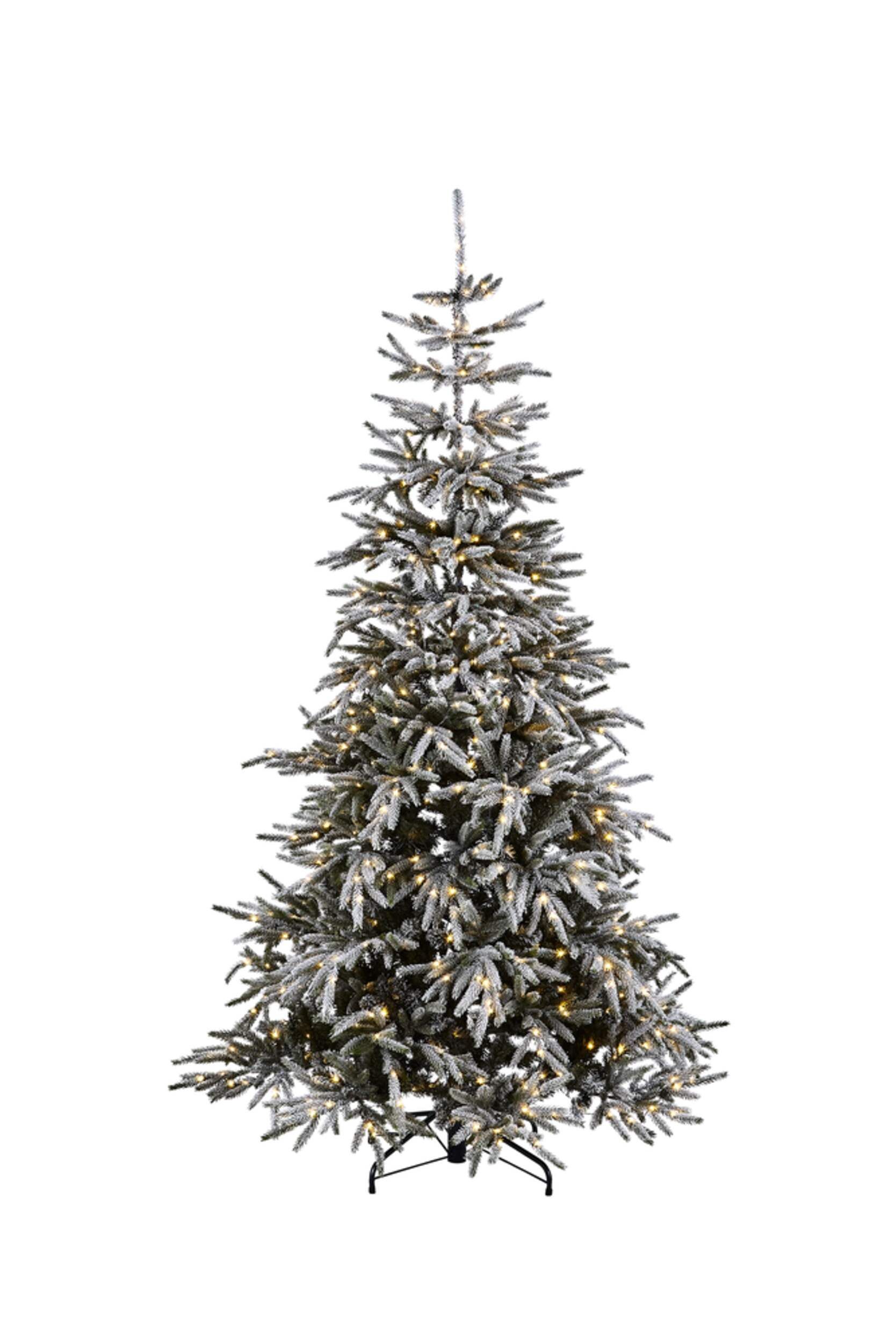 NOMA Pre-Lit Snow Dusted Alpine Christmas Tree with Tree Stand, 650 LED Lights, 7-ft | Canadian Tire
