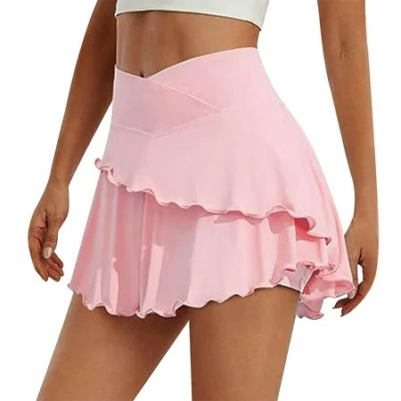 VUPSGEZ Women s Tennis Skirt Skirt Lightweight Sports Skirt (Red2 XS) | Walmart (US)