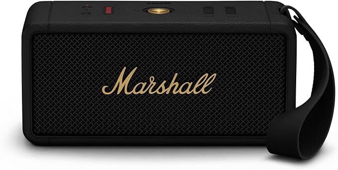 Marshall Middleton Portable Bluetooth Speaker,Black and Brass | Amazon (US)