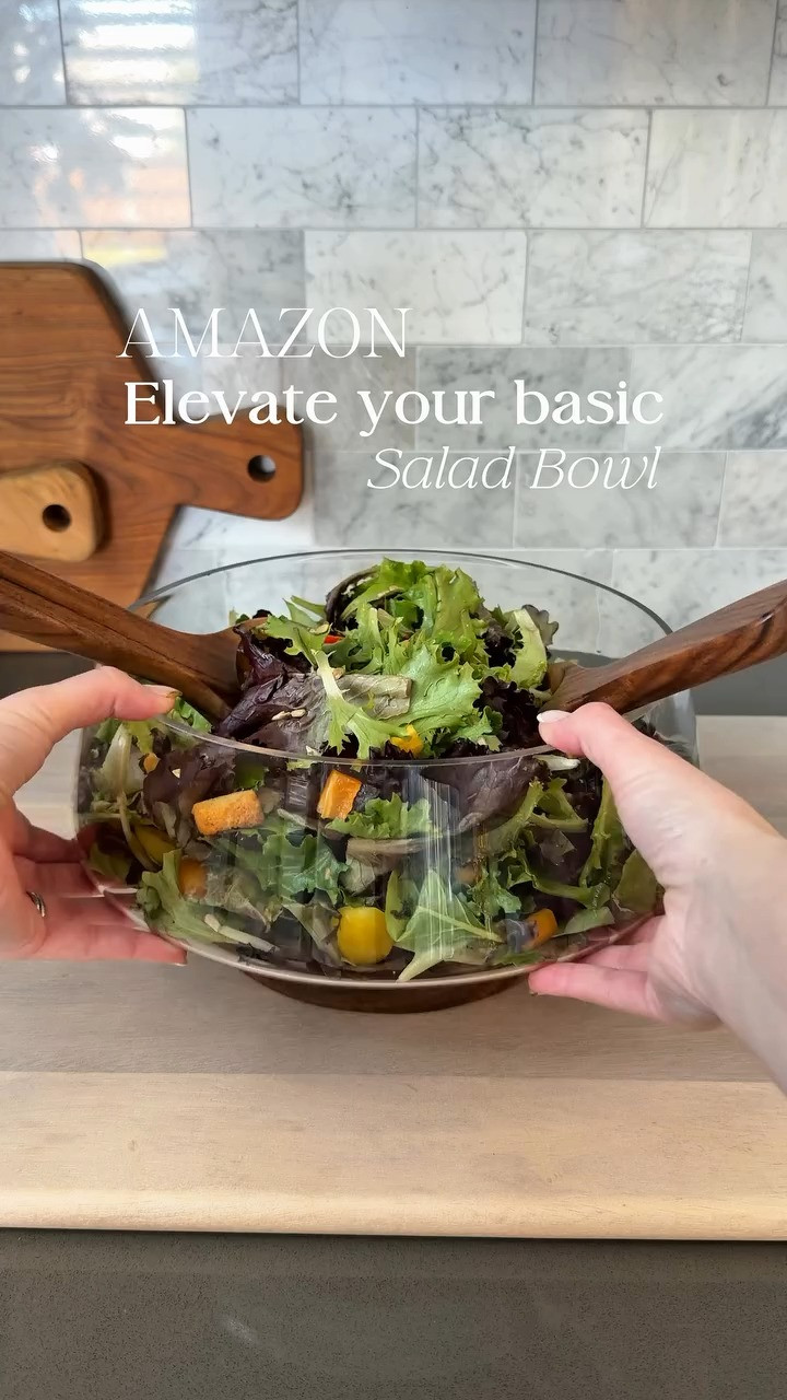 🥗 LSA look-alike salad bowl without the expensive price tag! 🛒 Comment LINK and I will send you this beautiful glass salad bowl that I found on Amazon!✨ 
LSA International, salad bowl, serveware, amazon finds, kitchen finds LinkDM *261 

 #LTKfoodie #LTKActive #LTKHome