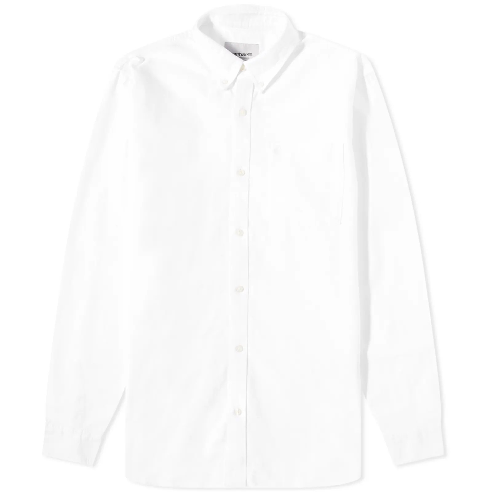 Carhartt WIP C-Logo Oxford Shirt White & White | END. (UK) | End Clothing (UK & IE)