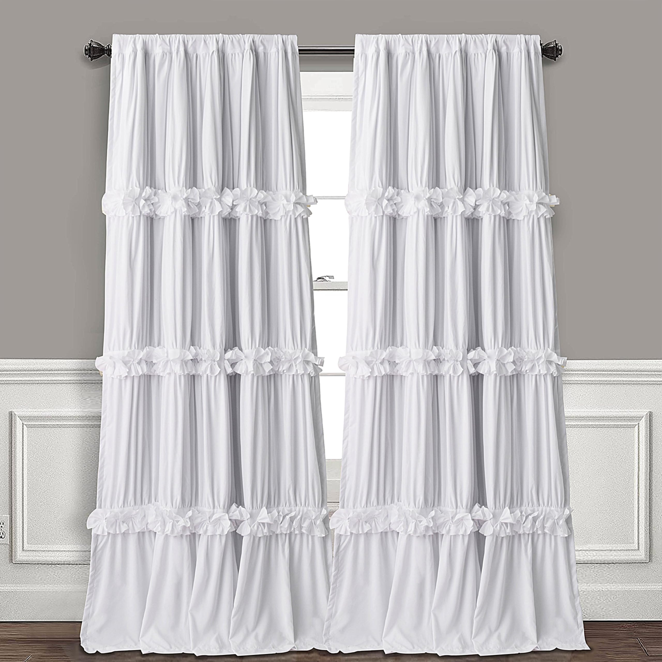 Thermal Insulated Blackout Window Curtains, 52" W x 96" L x 2 Panels, Boho Ruched Window Treatmen... | Amazon (US)