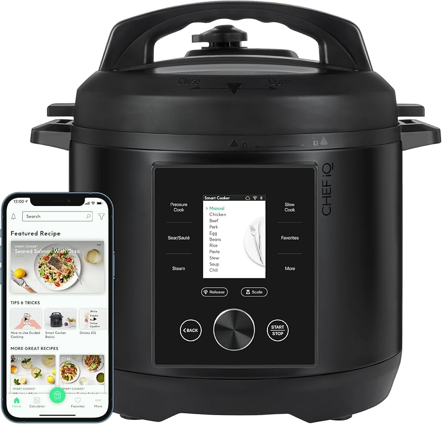 CHEF iQ Smart Pressure Cooker 10 Cooking Functions & 18 Features, Built-in Scale, 1000+ Presets &... | Amazon (US)