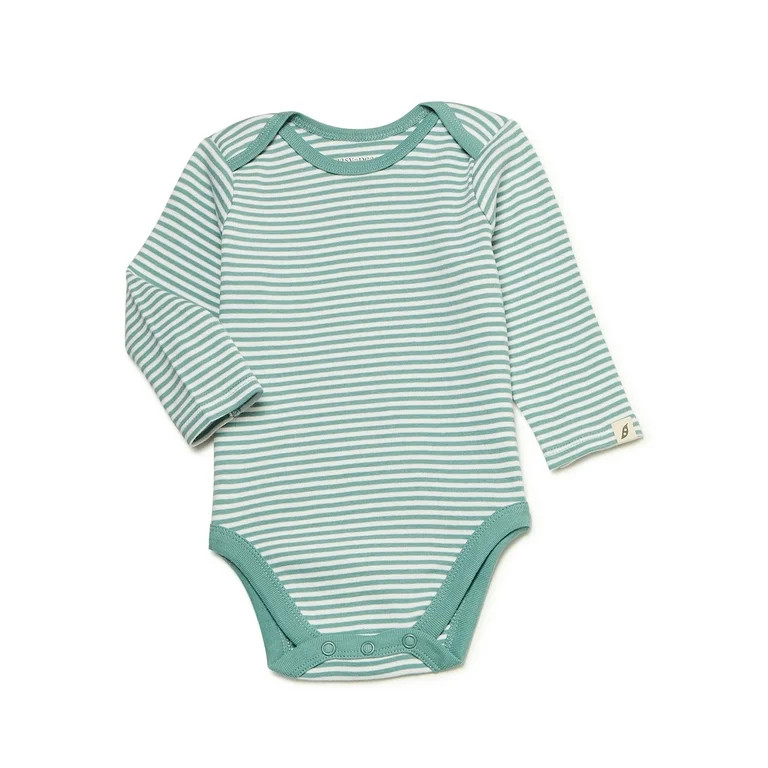 easy-peasy Baby Stripe Bodysuit with Long Sleeves, Sizes 0/3-24 Months | Walmart (US)