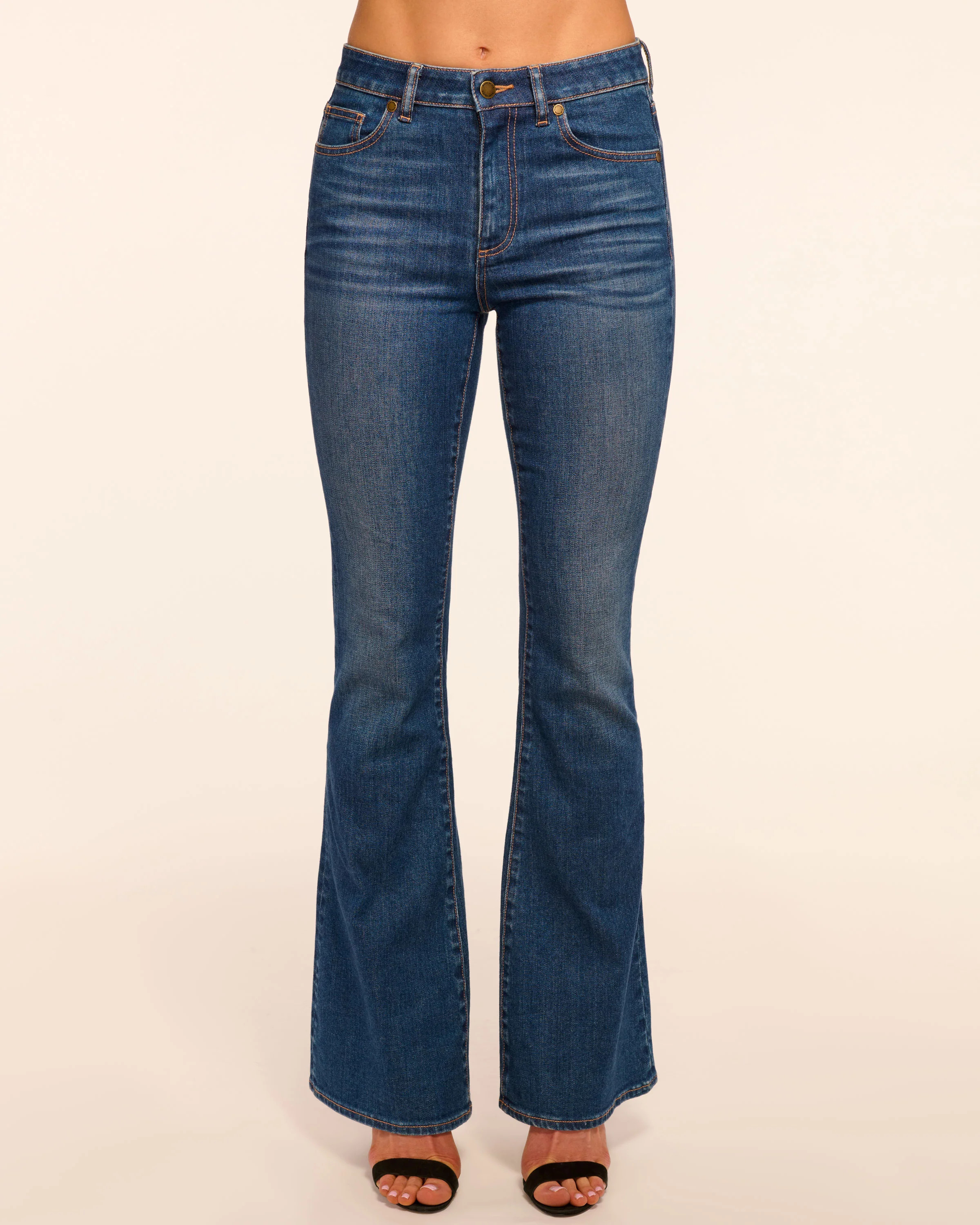 Helena 5-Pocket Flare Jean in Medium Wash | Ramy Brook