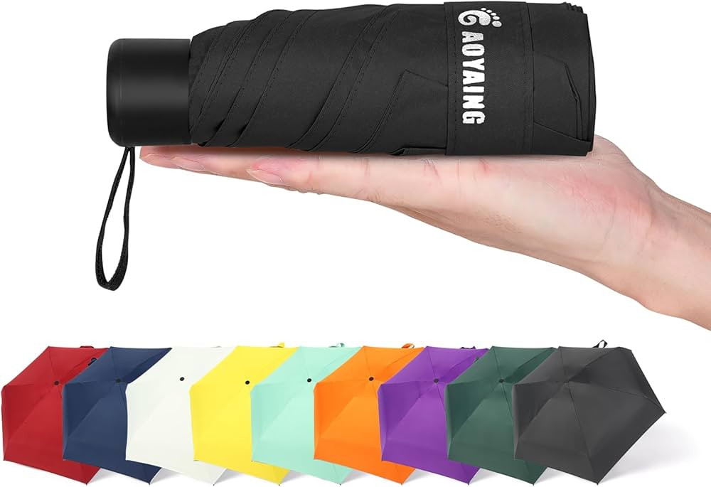 GAOYAING Travel Umbrella Mini Umbrellas for Rain Sun&Rain Lightweight Small UV Sun Umbrella Compa... | Amazon (US)