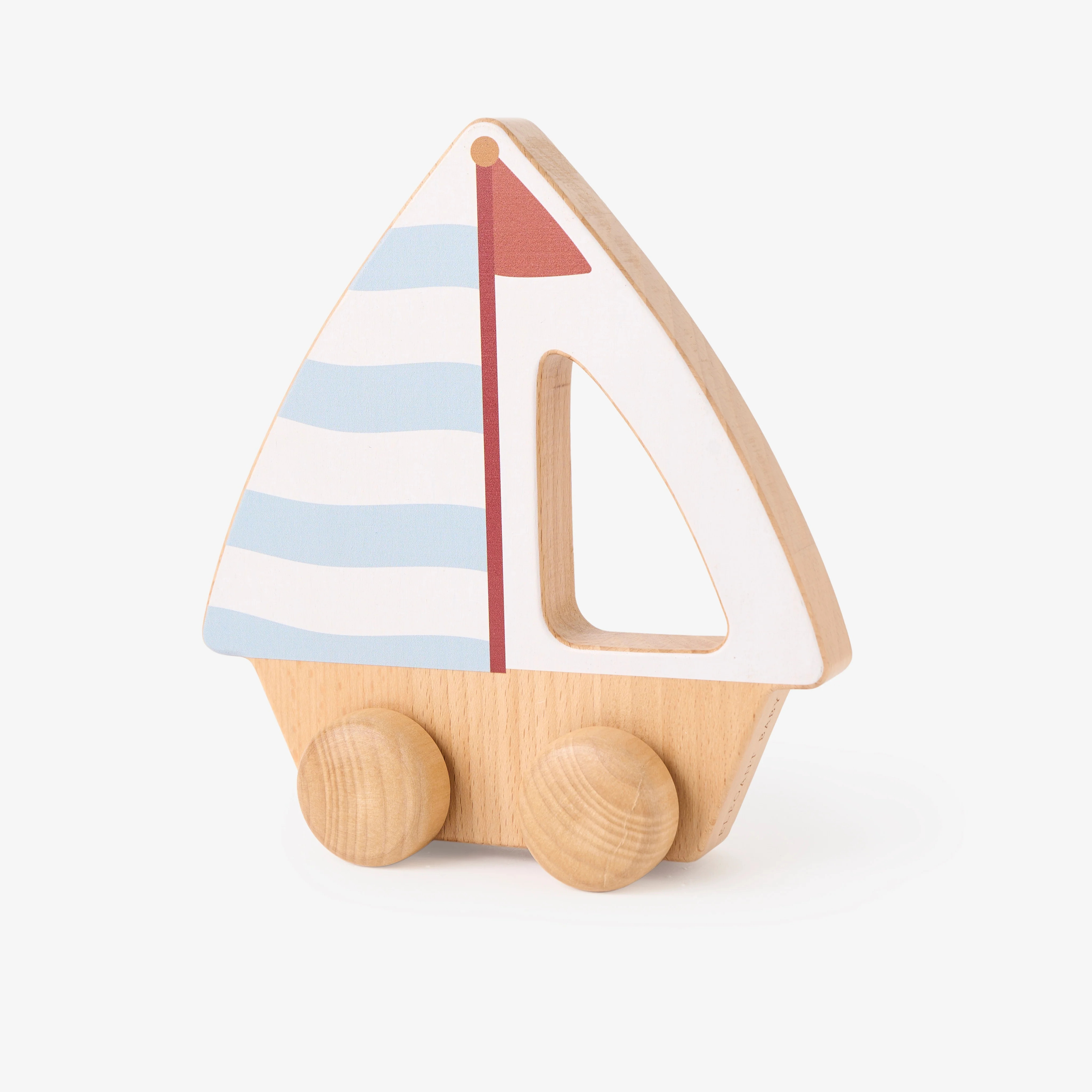 Wooden Push Toy Sail Boat | Elegant Baby