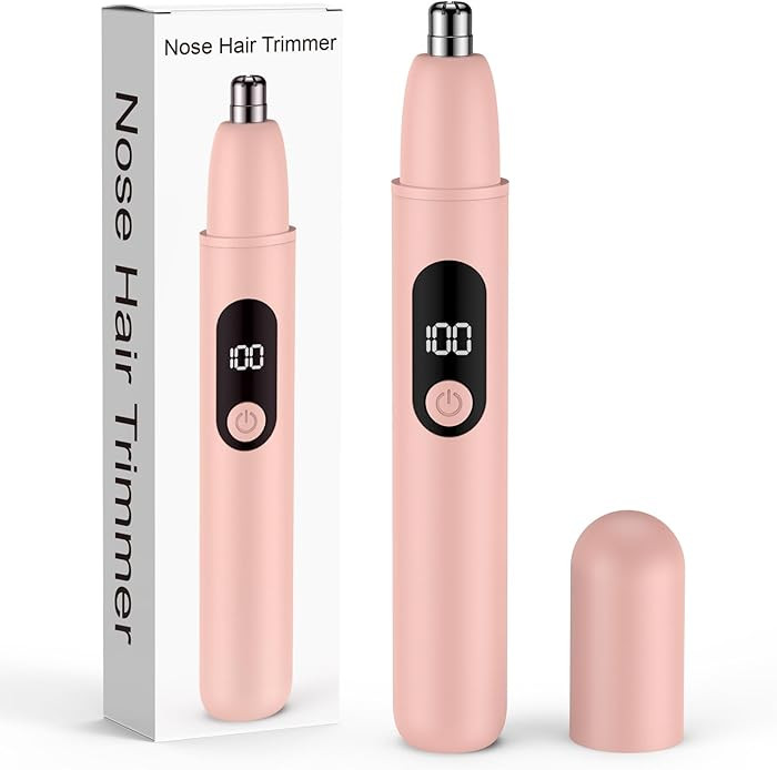 Nose Hair Trimmer Portable Painless Ear and Eyebrow Trimming LED Display Easy Cleansing for Man W... | Amazon (US)