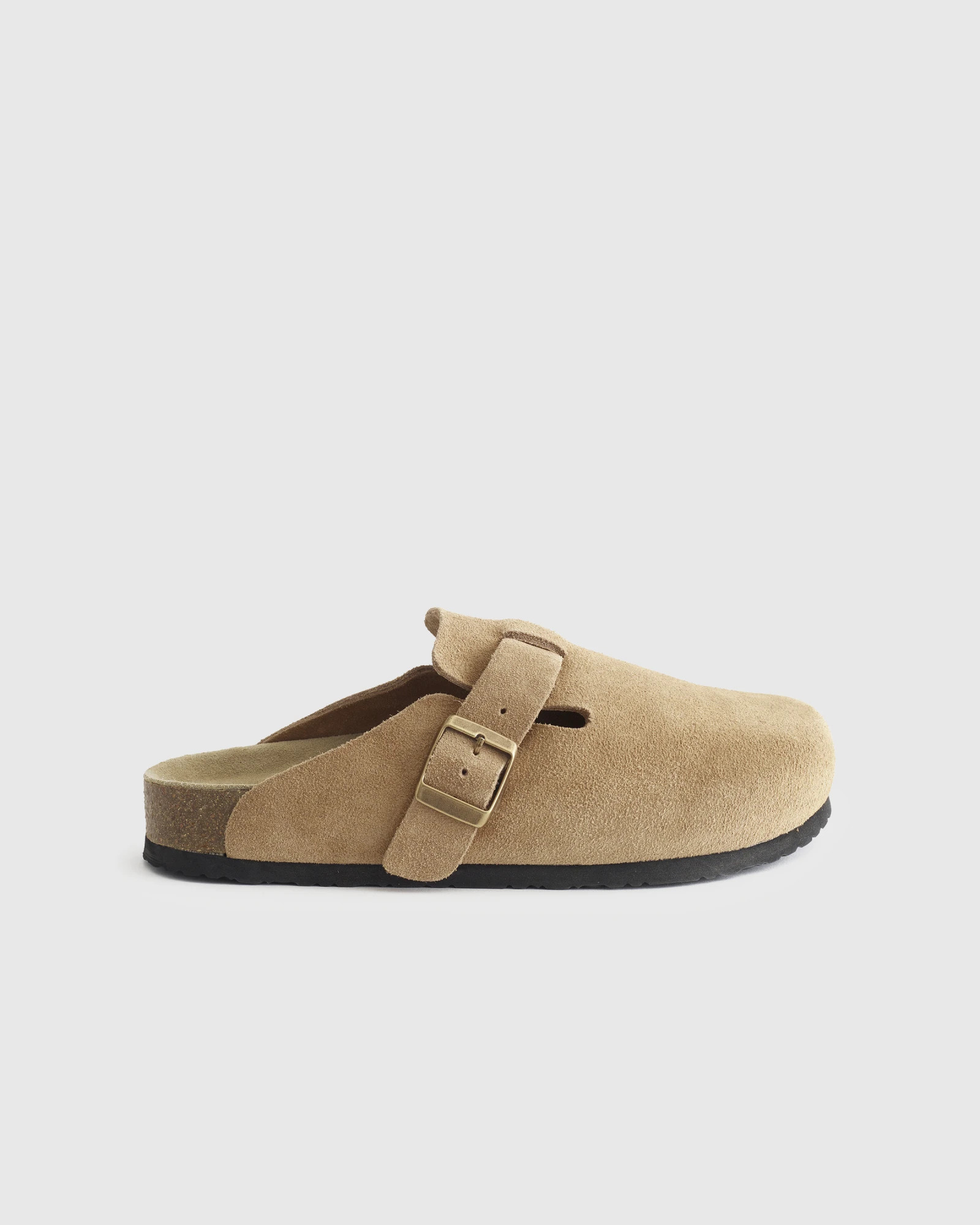 Water Repellent Suede Clog Mule in Pecan | Quince