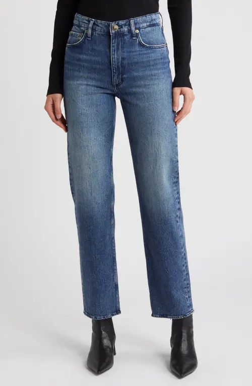 rag & bone Harlow Ankle Straight Leg Jeans in Rovers at Nordstrom, Size 24 | Nordstrom