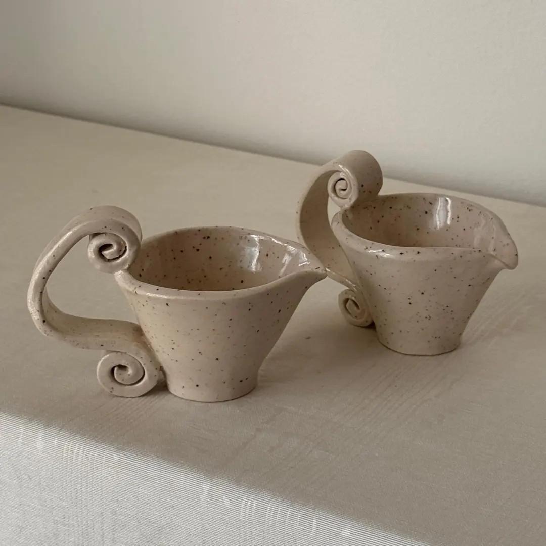 Ceramic Scroll Espresso Mug Set Inspired by French Architecture - Customizable | Etsy (US)