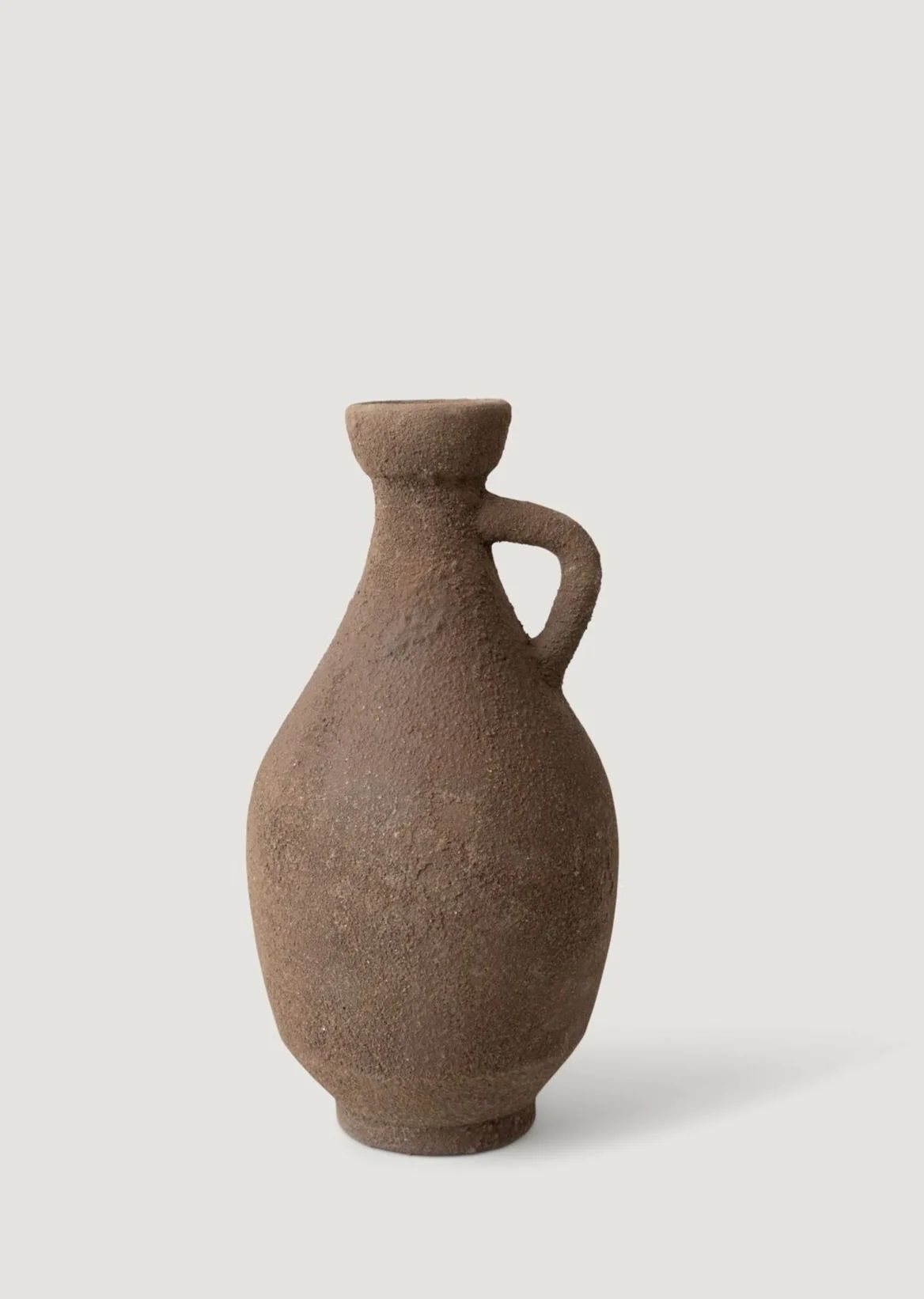 Jitana Handmade Clay Amanda Vase in Brown Finish - 12" | Afloral