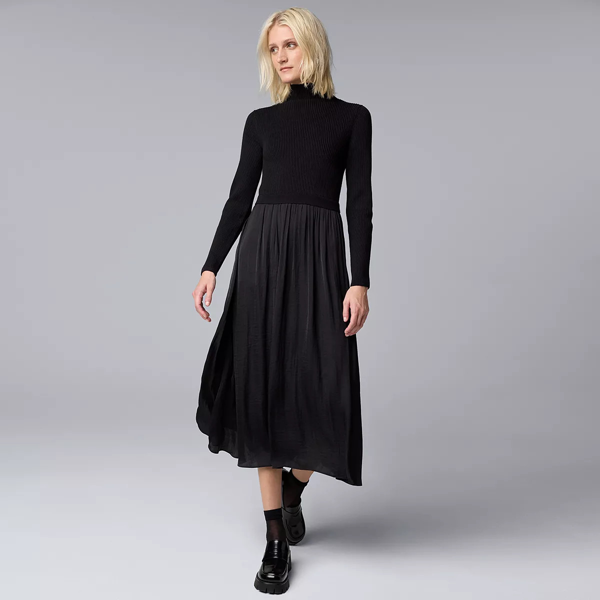 Women's Simply Vera Vera Wang Pleated Midi Dress | Kohl's