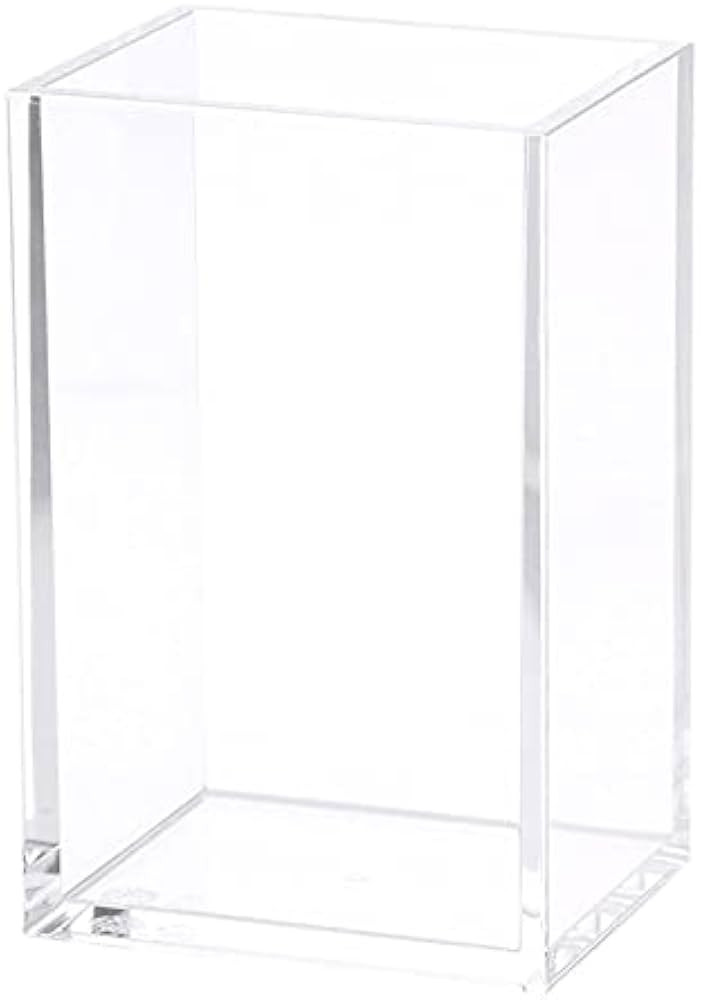 HSYMQ Clear Acrylic Pencil Pen Holder Cup, Clear Makeup Brush Holder, Acrylic Desk Accessories, S... | Amazon (US)