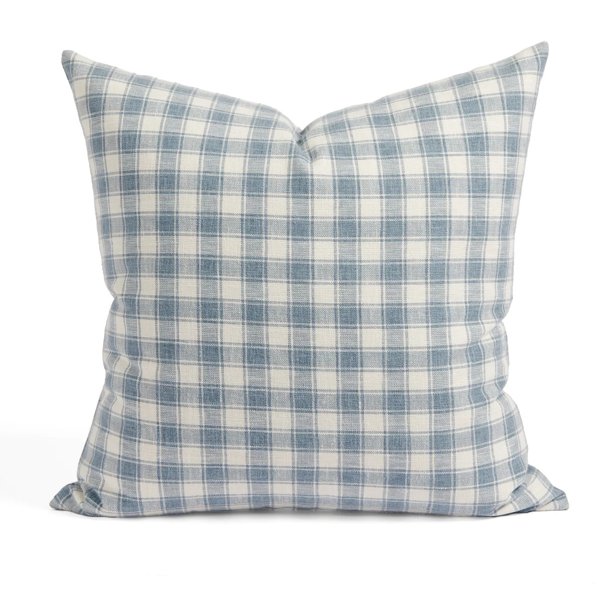 Emmett Plaid 20x20 Pillow, Denim Blue | Tonic Living