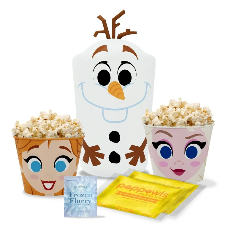 Olaf Poppowls Kit; At-Home Movie Night; Popcorn; All-Ages; Elsa And Anna | Walmart (US)