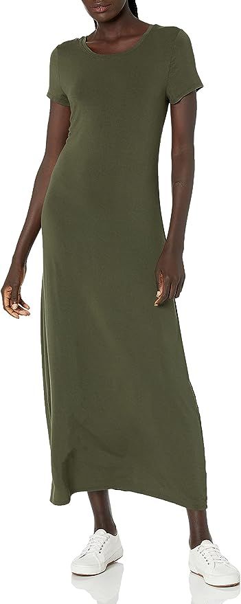 Amazon Essentials Women's Short-Sleeve Maxi Dress | Amazon (US)