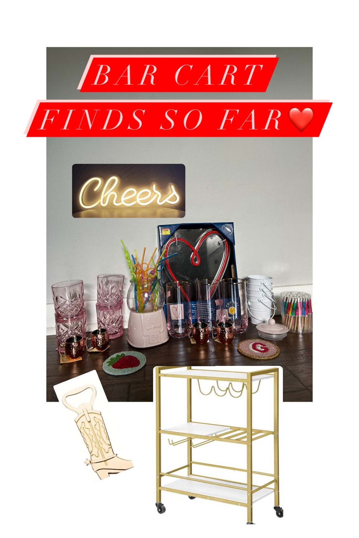 Apartment Bar Cart finds!!! 

#LTKSummerSales #LTKBacktoSchool #LTKParties