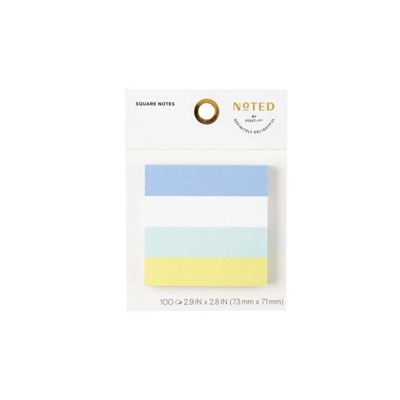 Post-it Square Notes 2.9"x2.8" Blue Rainbow-Striped | Target